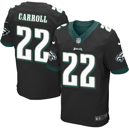 Men's Elite Nolan Carroll Nike Jersey Black Alternate - #22 NFL Philadelphia Eagles